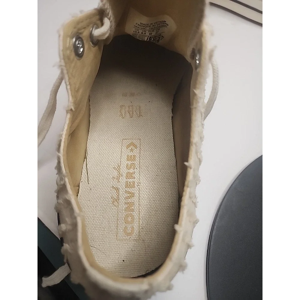 Converse Chuck 70 OX Beige Egret  Shoes Womens‎ 10.5 Textured Low Top Sneaker - Picture 16 of 16